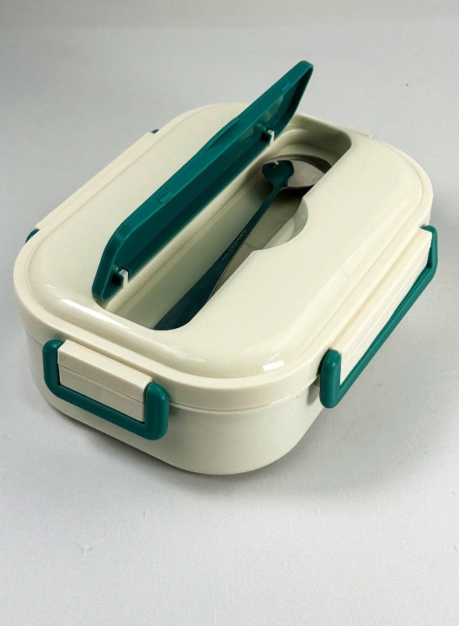 توشيونيكس صندوق غداء من الفولاذ المقاوم للصدأ بثلاث حجرات مع ملعقة فولاذية وتخزين أدوات المائدة - مانع للتسرب، صينية قابلة للإزالة، آمن للاستخدام في الفريزر والميكروويف - خالٍ من مادة BPA - سعة 1.7 لتر - مثالي للمدرسة والمكتب والسفر وصالة الألعاب الرياضية - Image 4