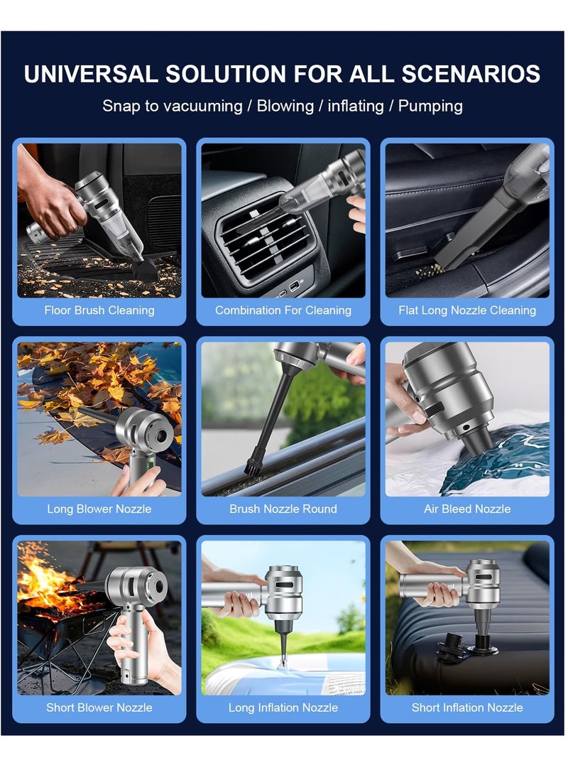 Car Vacuum, 3 Suction Modes, Portable Mini Cordless Cleaner with 21000pa Suction Power, Handheld Vacuum for Home,Car, Office Desk, Keyboards - Image 2