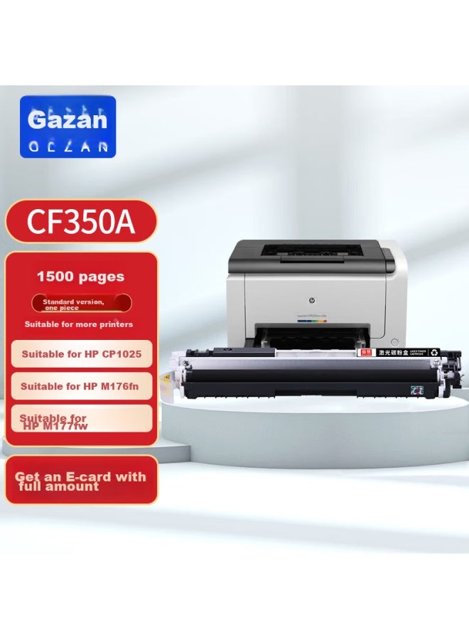 Gezan Cf350a Toner Cartridge, Black, Compatible With Hp Cp1025 Drum M176n M177fw Toner M175nw Canon Lbp7010c Lbp7018c Ce310a Printer Crg329 Ink Cartridge - Image 4