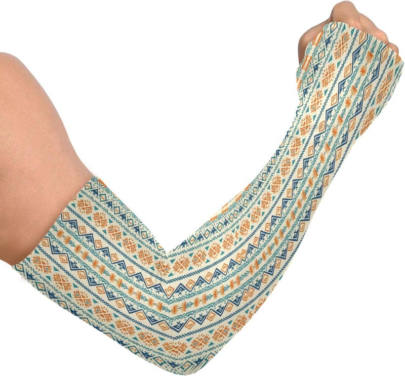 KLL Western Boho Aztec Pattern Tribal cooling tattoo cover up UV protection cooling sleeves for feeling high elasticity - Image 2