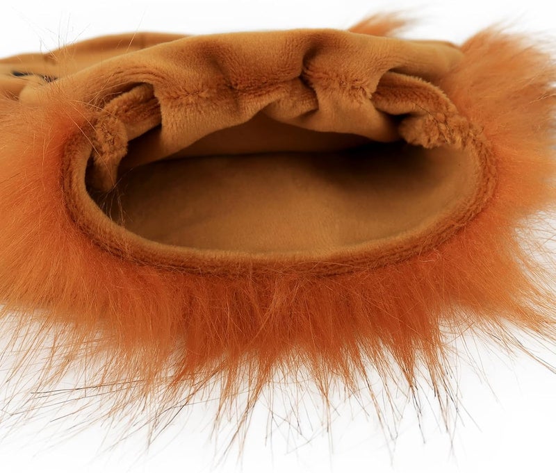 HAOAN Wolf Paw Gloves Faux Fur Cat Fingerless Mittens Winter Warm Cosplay Halloween Fancy Party Costume Accessories - Image 5