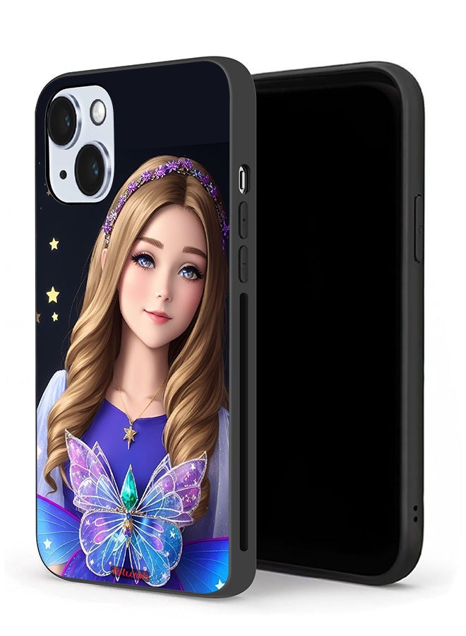 Tolwak Apple iPhone 14 Plus Protective Case Cute Butterfly Girl - Image 1