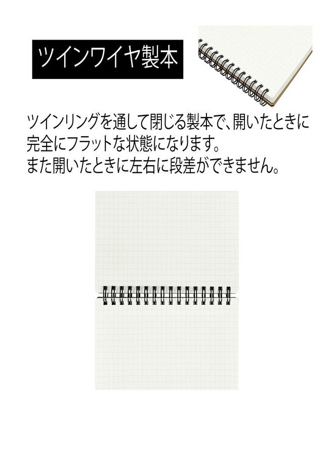 Maruman MNEMOSYNE Notebook 9.06 x 5.83 Inches (Vertical A5), 5mm-squared, Double-sided, 70 Sheets (N165) - Image 5