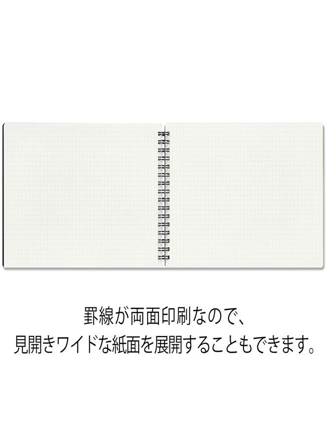 Maruman MNEMOSYNE Notebook 9.06 x 5.83 Inches (Vertical A5), 5mm-squared, Double-sided, 70 Sheets (N165) - Image 4