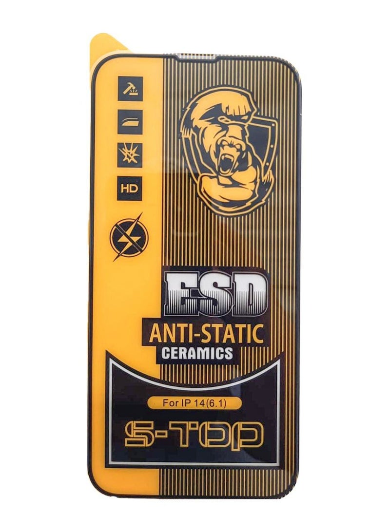 S-TOP Full Cover Glass Screen Protector For iPhone 14/13/13 Pro 6.1-inch Black - Image 1