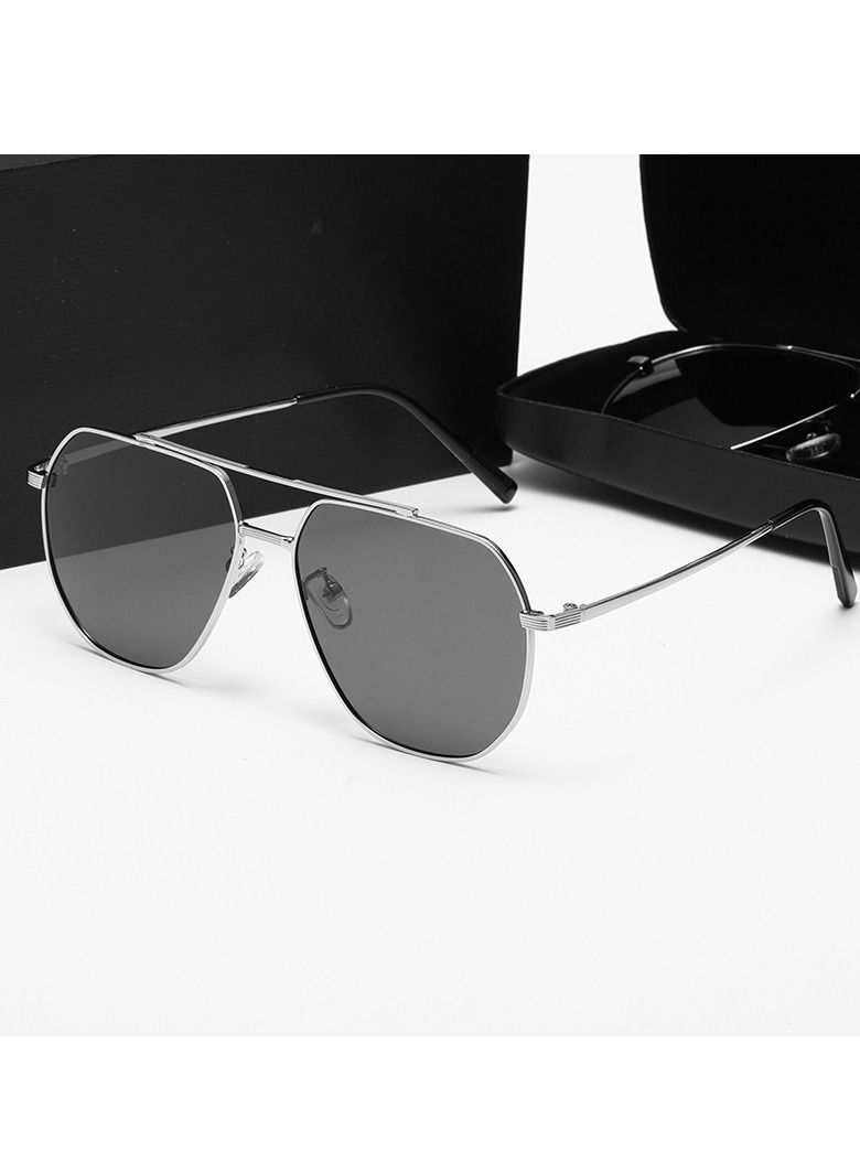RedMapleTEK Full Frame Polarized UV400 Pilot Frame Sunglasses  - Image 1