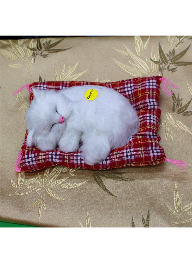 Simulated Meowing Cat Plush Pad Toy Car Decor Pure White will call cloth mat small sleeping cat - pzsku/Z0ABE5AD1D68DB2355B61Z/45/_/1732631197/e0b66c5d-d8ee-47c7-b32d-72fc2a1448ef