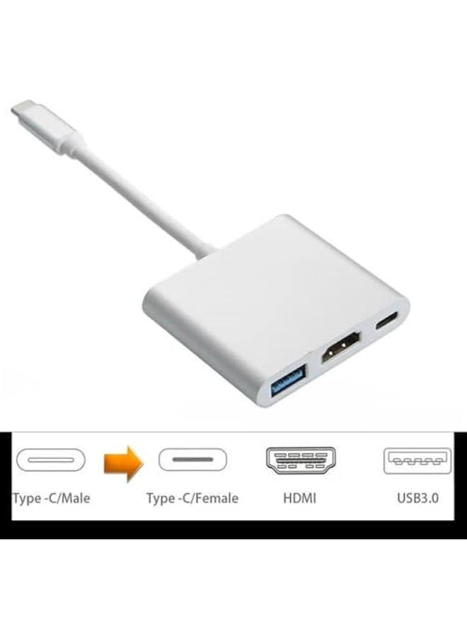 USB C to HDMI 4K Adapter with USB 3.0 Port and USB Charging Port - Wide Compatibility - 1 Piece - Image 3