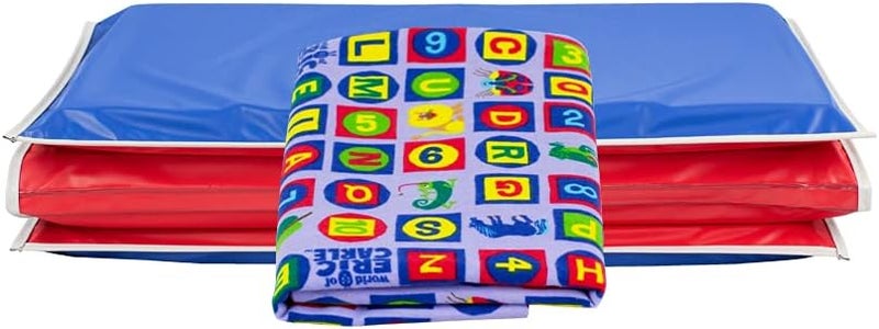 KinderMat  Eric Carle Kinderbundle  ABC  123  Full Nap Mat  Washable Cover Special Edition  47 x 22 Value Bundle Great for Daycare  Family Households - Image 1