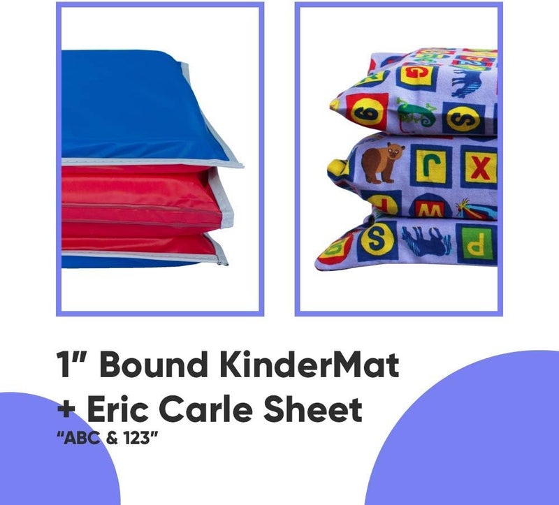KinderMat  Eric Carle Kinderbundle  ABC  123  Full Nap Mat  Washable Cover Special Edition  47 x 22 Value Bundle Great for Daycare  Family Households - Image 3