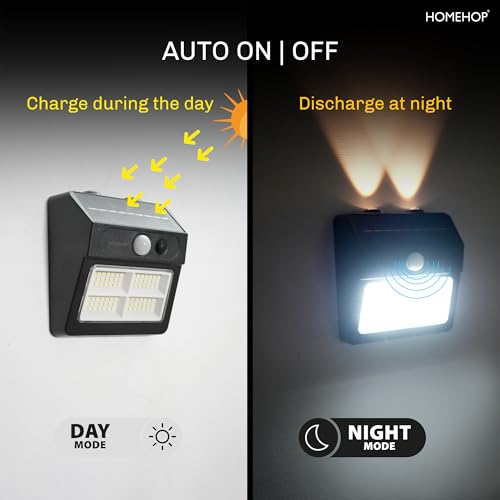 Homehop Solar Lights for Wall Security Motion Sensor Waterproof 84 LED Lamp Automatic Outdoor for Home, Compound Wall,Garden, Pathway (3.2V/1200Mah). - Image 4