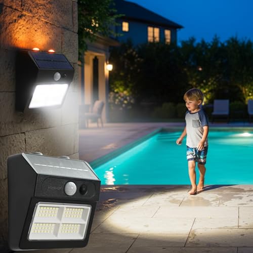 Homehop Solar Lights for Wall Security Motion Sensor Waterproof 84 LED Lamp Automatic Outdoor for Home, Compound Wall,Garden, Pathway (3.2V/1200Mah). - Image 1