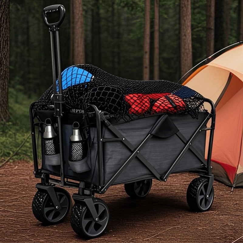 Heavy Duty Foldable Nylon Multifunctional Vehicle Net 110cm 43.31in All Weather Cargo Transport Net Suitable For Garden Carts Folding Carts Beach Bikes UTVs Trailers Camping Outdoor Transportation Safe Loading Net - Image 5
