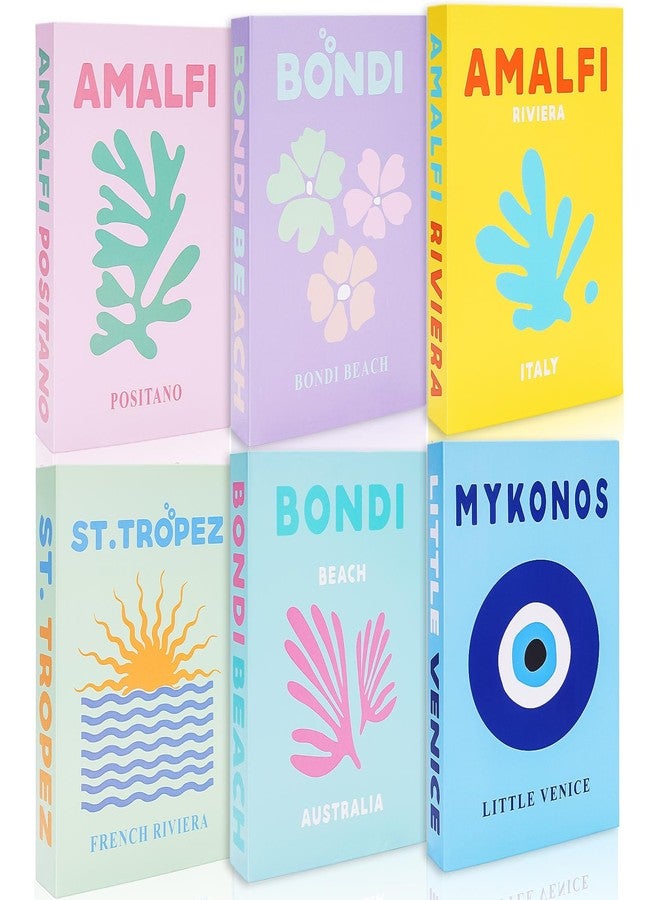 Whaline 6Pcs Preppy Decorative Books Foldable Fake Books Bundle Room Decor Aesthetic Coffee Table Books Decor for Back to School Classroom Display Office Home Bookshelf Decor Stuff Things - Image 1