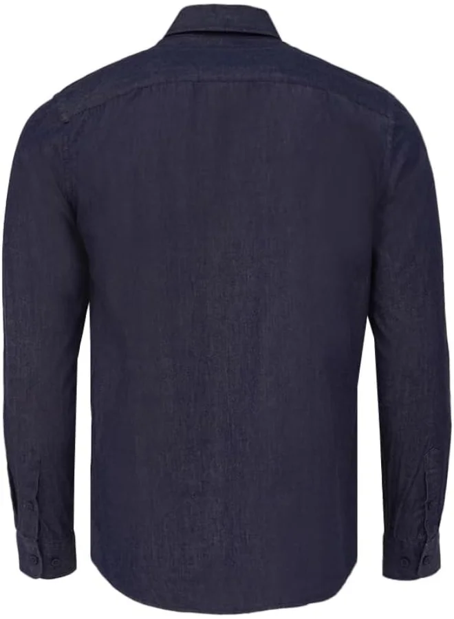 Cedro Navy Denim Shirt for Men