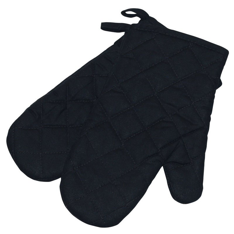 Oven Mitts, Premium Heat Resistant Kitchen Gloves Cotton & Polyester Quilted Oversized Mittens, 1 Pair Pink - Image 2