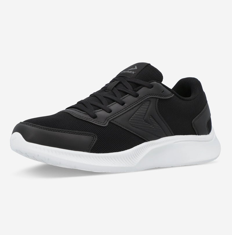Demix Men’s SP Turbo Flow M Black Running Shoes for Light Runs and Walking, EVA Cushioning, Breathable Textile Upper - Image 1