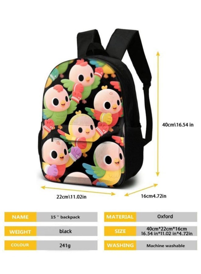 Bright Li Fire Unlock the new fashion of childish fun! Three-piece set of bags, cartoon elements for children and teenagers (students, children, friends' outings, mountain climbing, schooling, etc. can be used) - 8  - Image 5