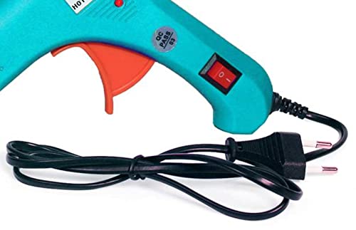 CRAFTYGUN TURQUOISE MINI 20 WATT HOT MELT GLUE GUN WITH 20 GLUE STICKS - Image 3
