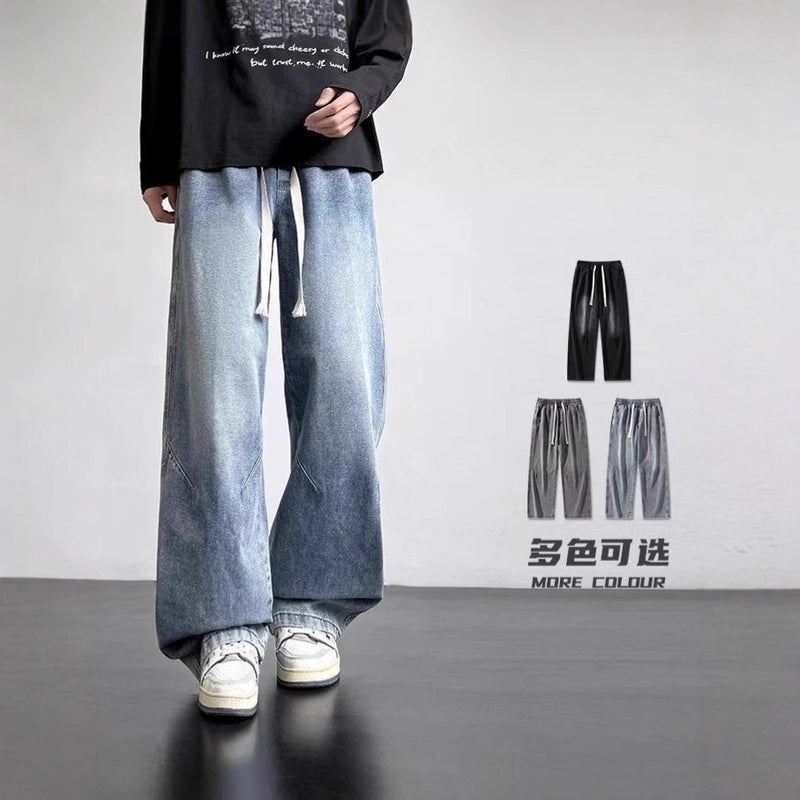 Unisex Classic Denim Jeans Loose Fit Daily Outdoor Wear - Image 2