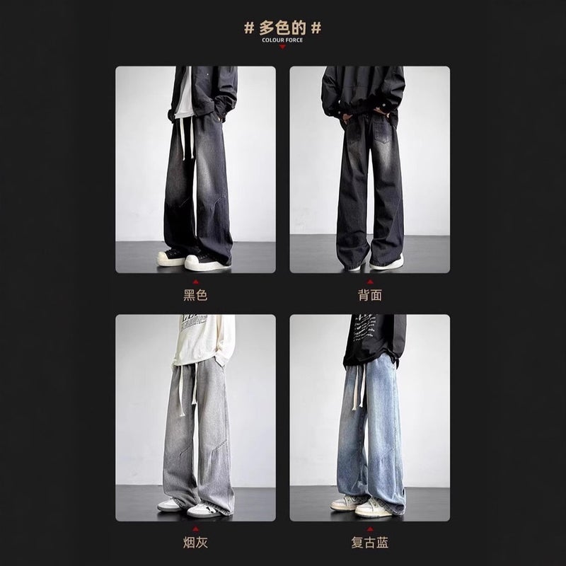 Unisex Classic Denim Jeans Loose Fit Daily Outdoor Wear - Image 5