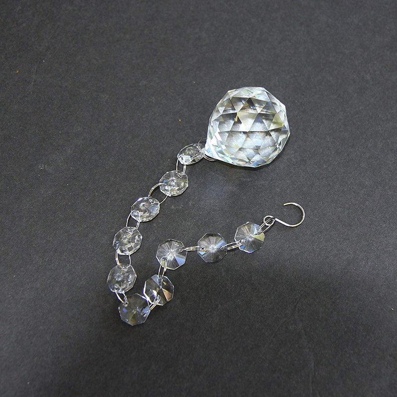 Light Wave Beautiful Sparkling Crystal Rainbow Sun-Catcher Ball Prism Pendant Hanging, Window, Garden, Balcony Hanging Ornament, Car Hanging (Model 12) - Image 3