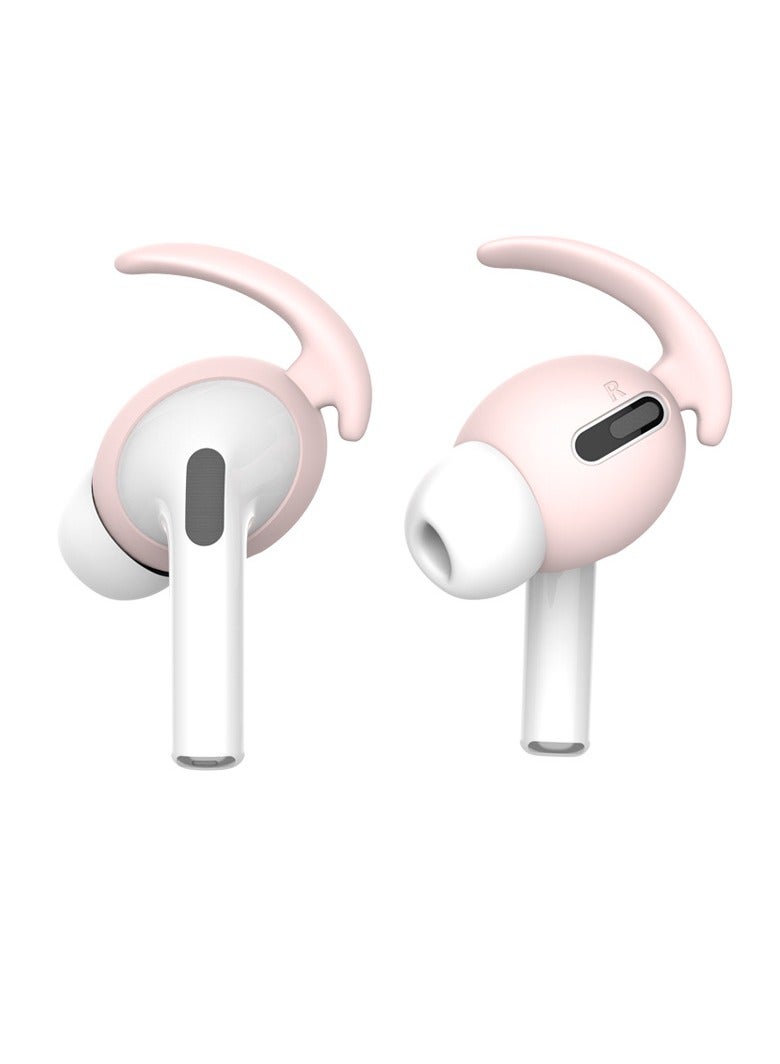 AROAQ Earphone Hooks, Anti Lost Anti Drop Earbuds Ear Covers, Wireless Headphone Earbuds Silicone Strap, Comfortable Ear Plug Cover Eartip For Airpods Pro, (1 Pair Ear Hooks Only, Pink)
