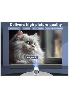 Generic Projector for Home 4K Support 720P Native HD Portable Projector Android 11 YouTube Builtin Apps 5G WiFi Auto Keystone 3500 lumens (350 ANSI) 3 Watt Speaker 176" Screen Compatible 4K TV Stick  - Image 3