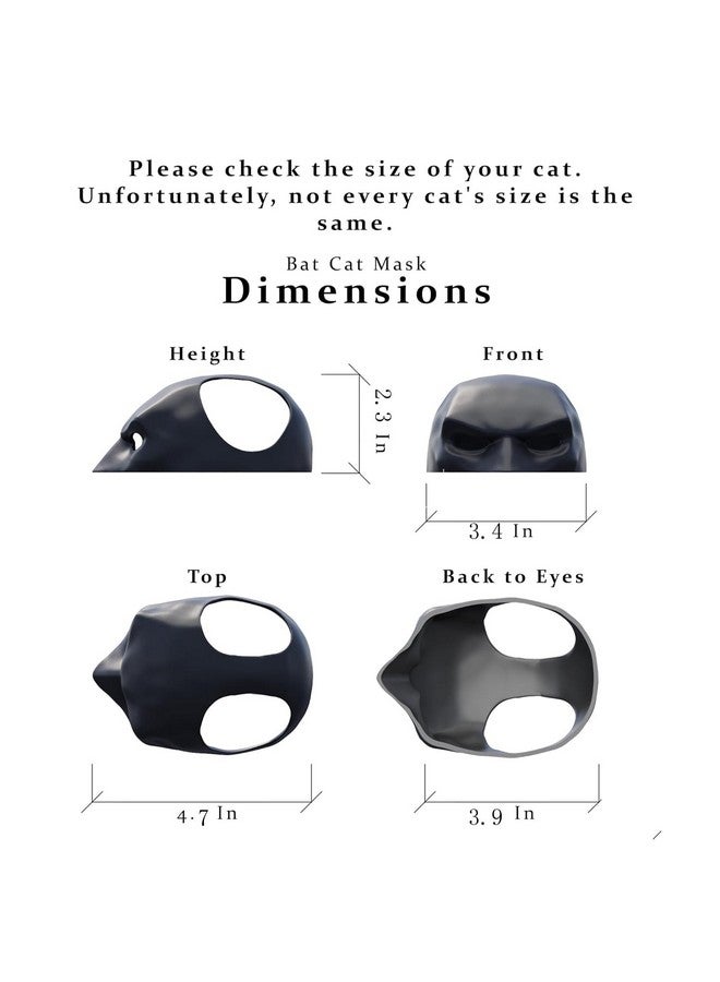 قناع قطة، قبعة تنكرية، إكسسوار زي قطة الهالوين، يناسب معظم القطط (متوسط) - Image 5