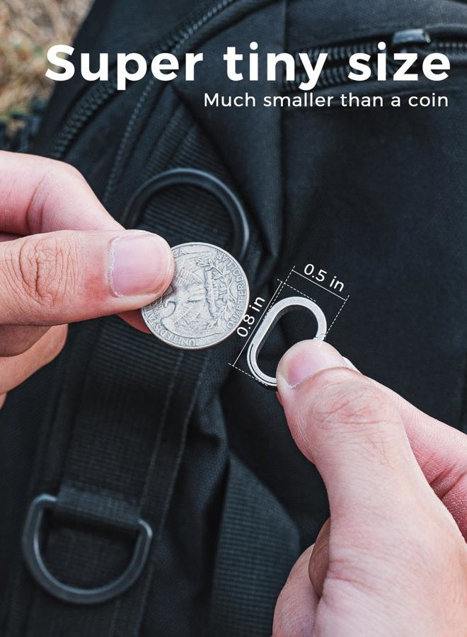 FEGVE Titanium Key Chain Rings for Home Car Keys Organization, Matte Ring-5pcs, S - Image 2