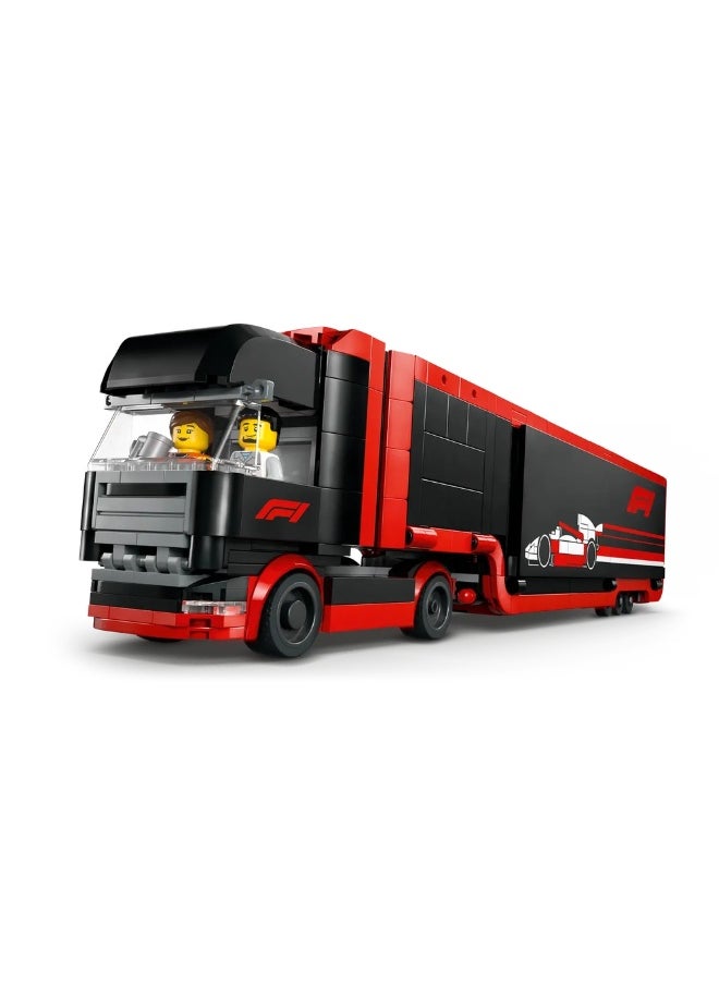 LEGO LEGO - City F1 Truck with RB20 & AMR24 F1 Cars 1086 Pieces - 60445  - Image 4