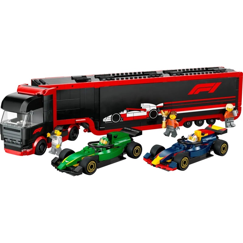 LEGO - City F1 Truck with RB20 & AMR24 F1 Cars 1086 Pieces - 60445 - Image 3