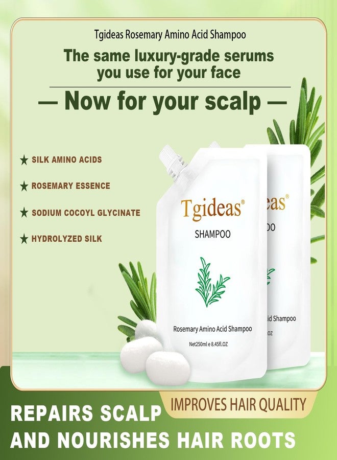 Tgideas Rosemary Amino Acid Shampoo, Hair Growth Shampoo for Thinning Hair Women and Men Hair Loss, Zinc PCA Thicken & Strengthen Scalp with Hydrolyzed Silk 8.45 fl.oz - 2 Packs - Image 2