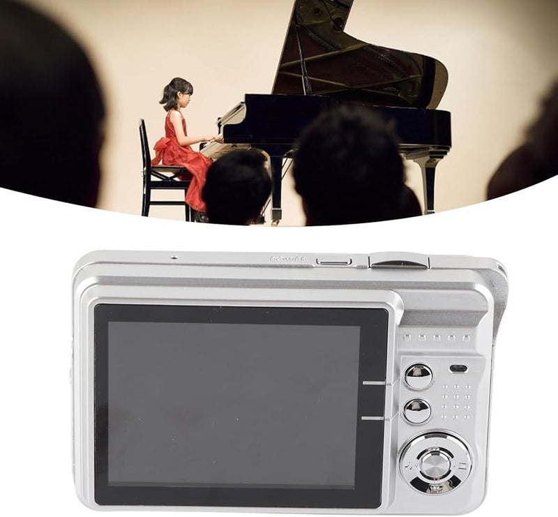 AYNEFY 48 ميجابكسل كاميرا رقمية فيديو 4K شاشة LCD 2.7 بوصة محمولة فضي - Image 4