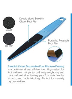 Flowery Swedish Clover Foot File Disposable Pad Kit Great For Dry Cracked Feet Refines Calluses  - Image 3