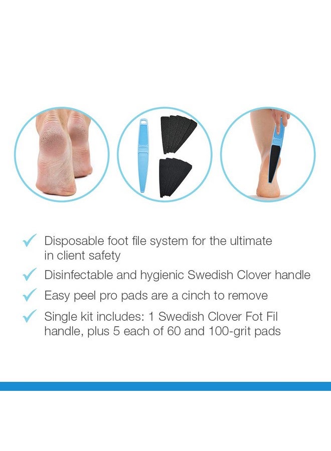 Flowery Swedish Clover Foot File Disposable Pad Kit Great For Dry Cracked Feet Refines Calluses  - Image 4