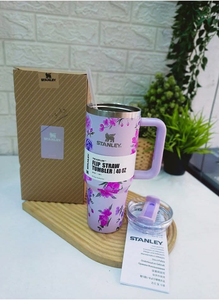 Stanley - Stanley Quencher H2.0 FlowState Stainless Steel 1200ml) flowery( - Image 1