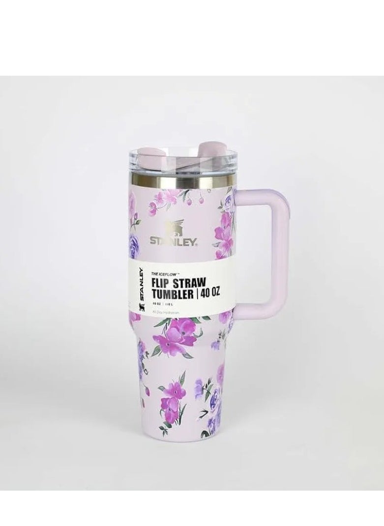 Stanley - Stanley Quencher H2.0 FlowState Stainless Steel 1200ml) flowery( - Image 1