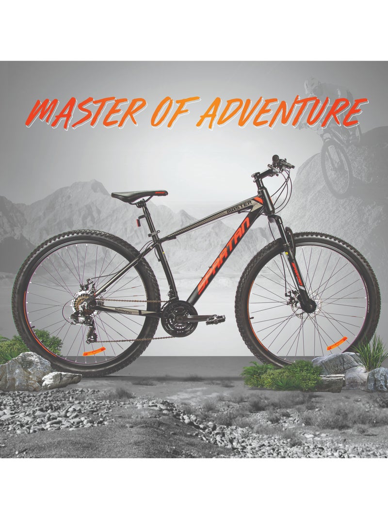 Spartan Master 29” Hardtail MTB – Lightweight Medium 17” Aluminum Alloy Frame, Shimano Rapid Fire 3x7 Speed Drivetrain, 29 Inch Wheels, Front Suspension Fork, Reliable Dual Disc Braking, Mountain Bicycle, Sea Blue SP-3183 - Image 3