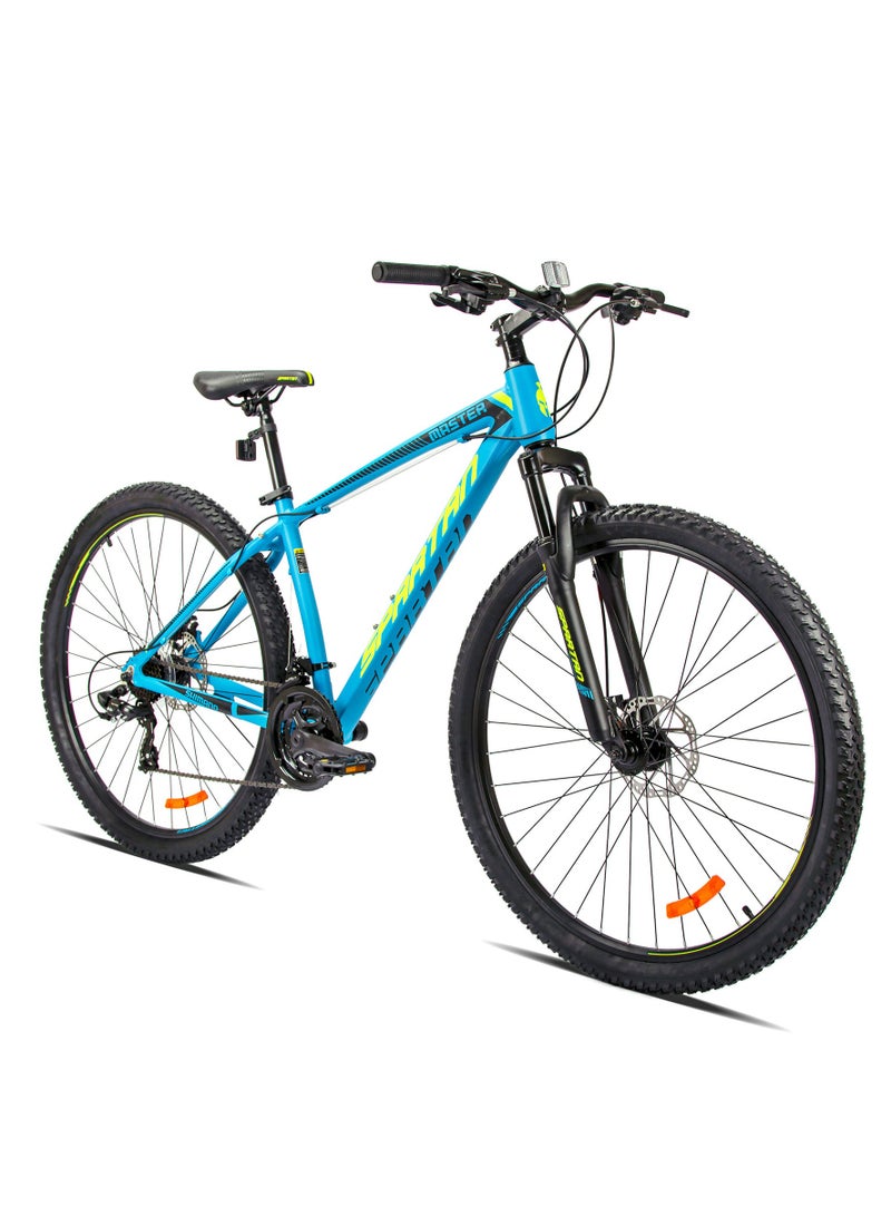 Spartan Master 29” Hardtail MTB – Lightweight Medium 17” Aluminum Alloy Frame, Shimano Rapid Fire 3x7 Speed Drivetrain, 29 Inch Wheels, Front Suspension Fork, Reliable Dual Disc Braking, Mountain Bicycle, Sea Blue SP-3183 - Image 1