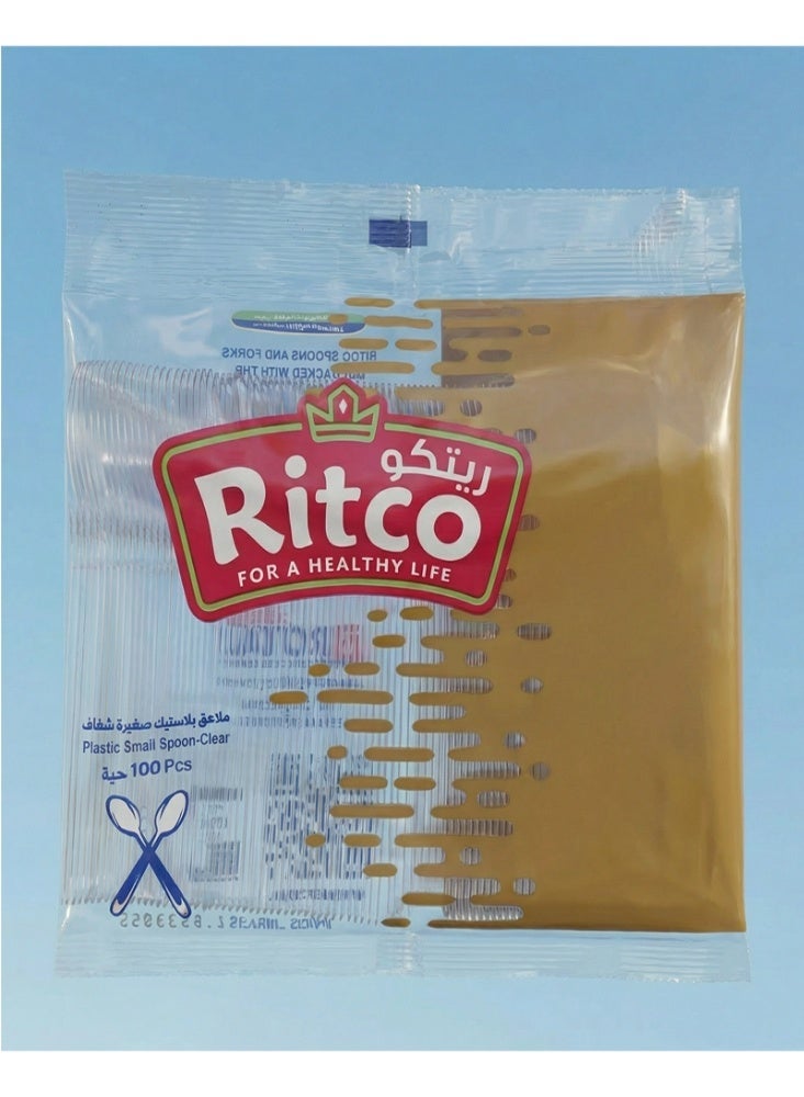 Ritco Carton Of Clear Plastic Teaspoons (1000 Teaspoons/Carton) - Image 2