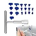 Opuweiy Car Dent Puller Tool TShaped Puller Handle Lifter 18 Suction Cups of Different Spec Car Repair Accessory Blue Silver - Image 2