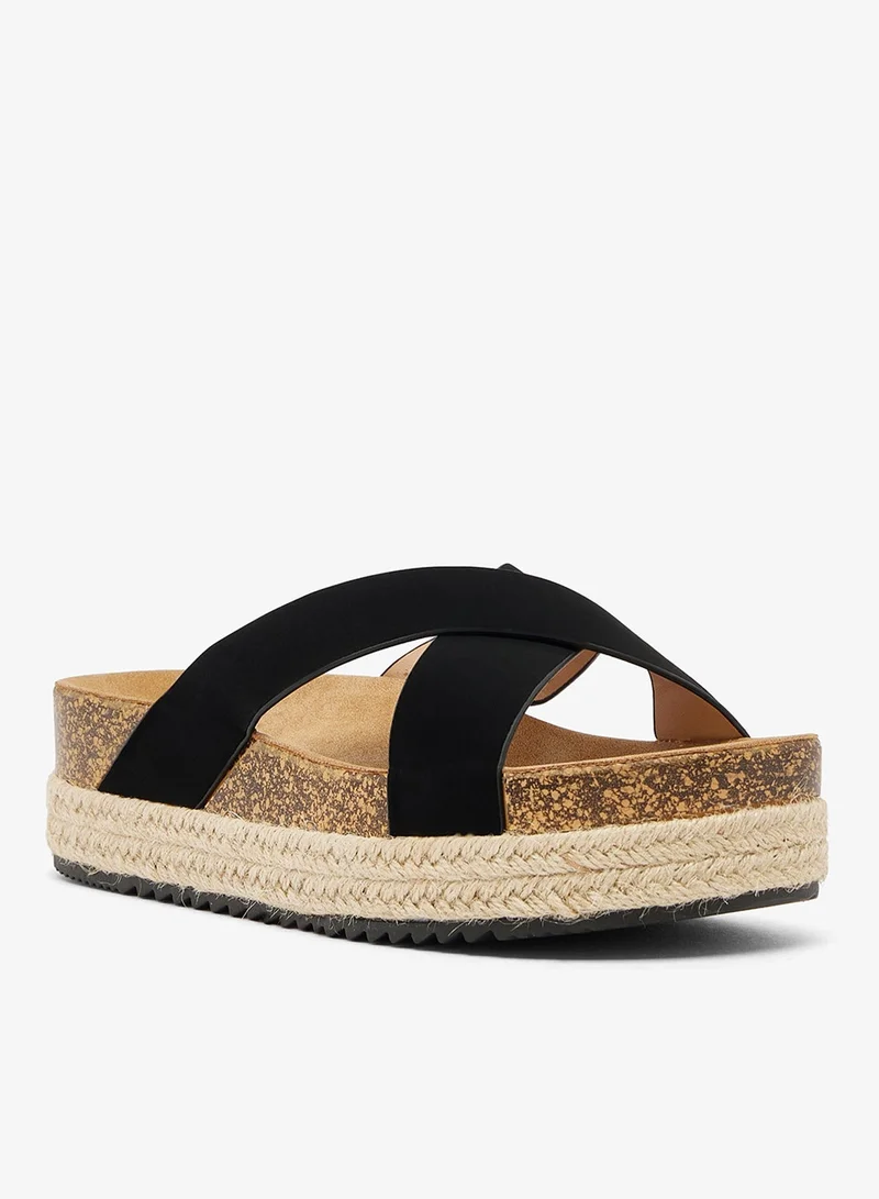 DOWN TO EARTH Low Wedged Flatform Sandal