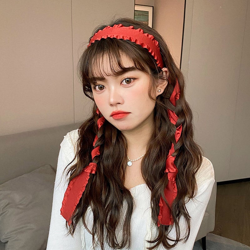 4 pcs Women Headbands Ribbon Scarf Hairbands Ribbon Hair Hoops Women's Headbands - Image 3