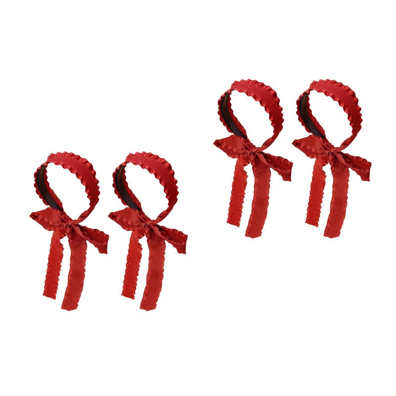 4 pcs Women Headbands Ribbon Scarf Hairbands Ribbon Hair Hoops Women's Headbands - Image 1