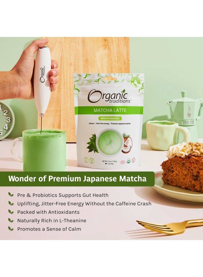 Organic Traditions مسحوق شاي ماتشا لاتيه الأخضر | ماتشا يابانية أصلية مميزة | مستوردة من اليابان | 150 جرام/5.3 أونصة - Image 4