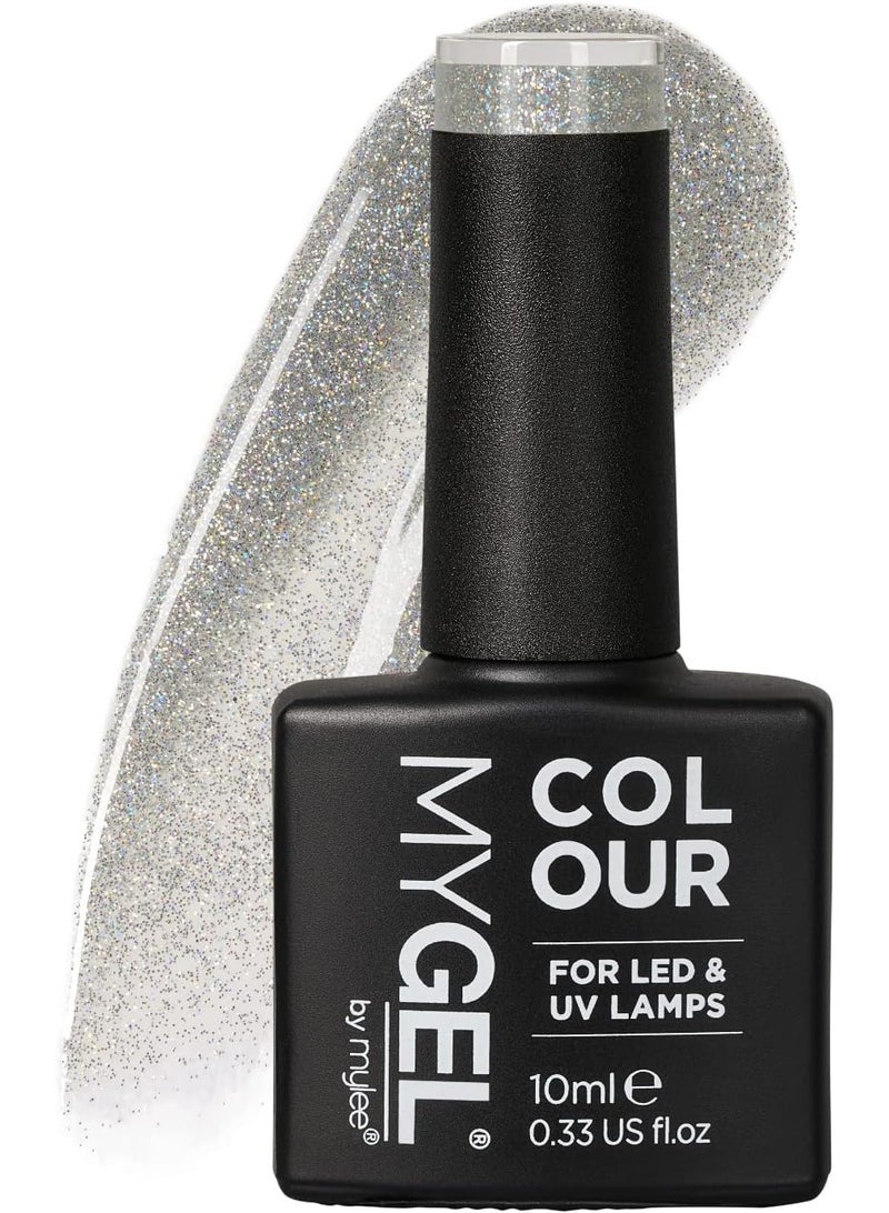 mylee Gel Nail Polish 10ml Frosty start UV LED Soak Off Nail Art Manicure Pedicure for Professional Salon and Home Use Fine Glitters Range Long Lasting and Easy to Apply - Image 1