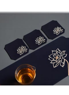 Y&D Chinese Style Cotton Linen Retro Water Absorbing Double Layer Thickened Cup Holder Fabric Embroidered Tea Cup Pad Fabric Art Cup Pad  - Image 3