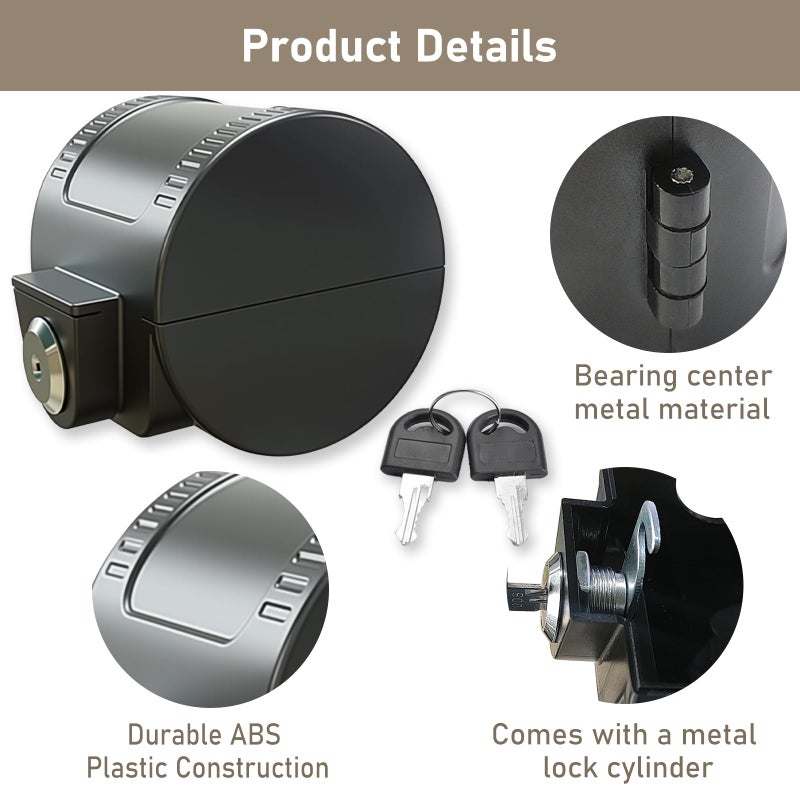 PILISPARK Child Proof Door Knob Cover Lock â€“ Prevents Turning of Door Knob and Access to Keyhole, Can be Used for Home Rentals, Evictions, Job Sites & More â€“ Keyed Alike (Black) - Image 3