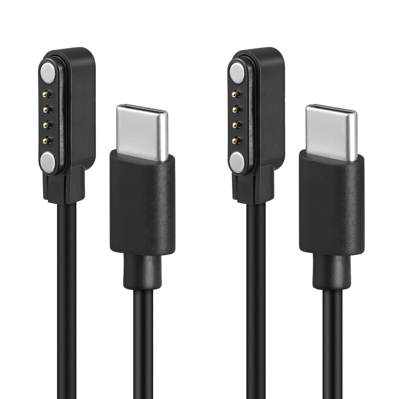 REEYEAR 2 Pack USB C Magnetic Charger Cables fits for PLAUD Note AI Voice Recorder,2 FT Charging Cord Replacement,Easy Access Power Charger Even with The Case, Ideal Back Up Accessories - Image 1